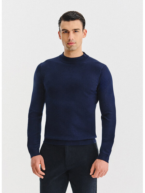 Pako Lorente Pako Lorente Sweter P25WF-2X-019 Granatowy Classic Fit