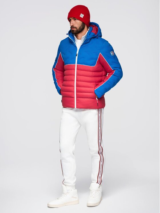 Ombre Ombre Kurtka zimowa OM-JALP-0206 Kolorowy Active Fit