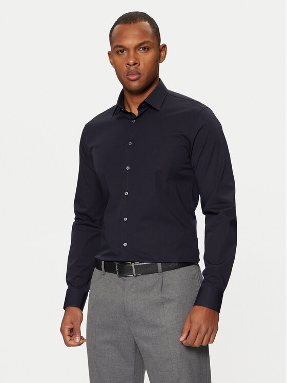 Calvin Klein Calvin Klein Košile K10K108229 Tmavomodrá Slim Fit
