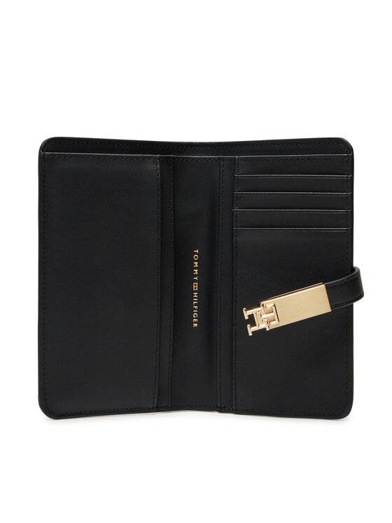 Tommy Hilfiger Tommy Hilfiger Portofel Mic de Damă Th Heritage Med Wallet AW0AW17262 Negru