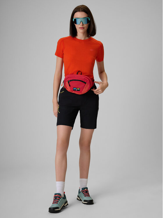 4F 4F Szorty sportowe TREKKING Czarny Regular Fit