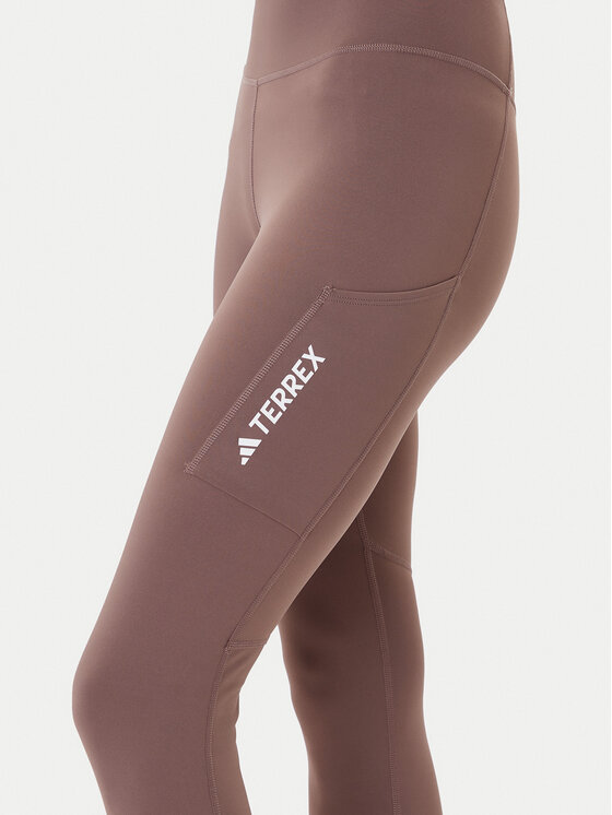 adidas adidas Legginsy Terrex Multi JM0422 Brązowy Slim Fit