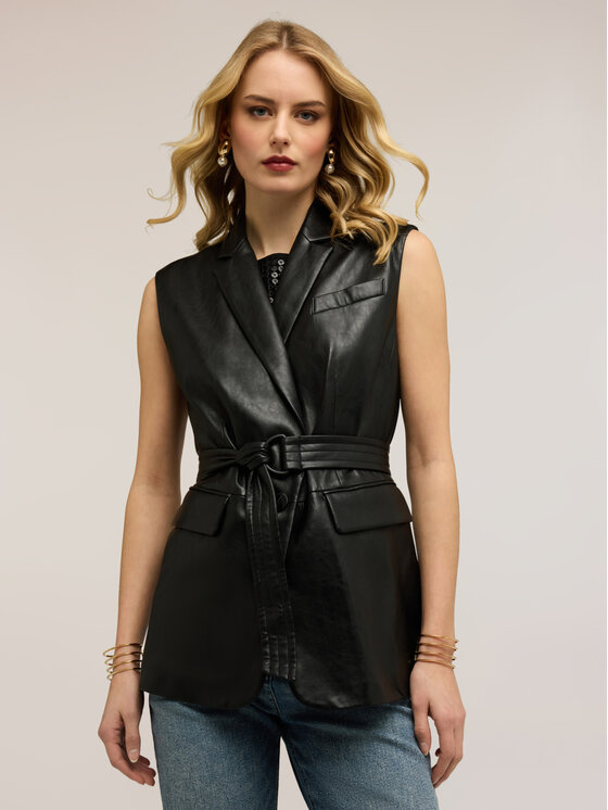 Motivi Motivi Giacca in similpelle L300Q000059N033 Nero Regular Fit