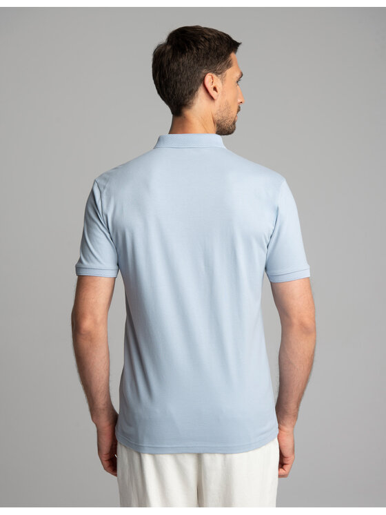 Borgio Borgio Polo Matteo 01 Niebieski Classic Fit