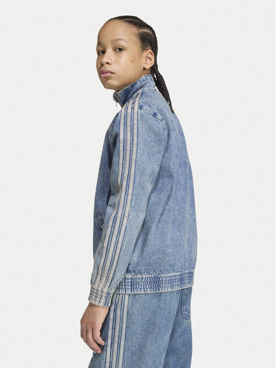adidas adidas Kurtka jeansowa Firebird Loose Denim Track Top KR6530 Niebieski Regular Fit
