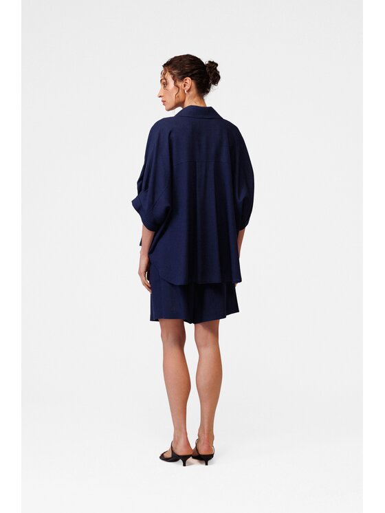LE POSSÉ LE POSSÉ Camicia KK Blu scuro Loose Fit