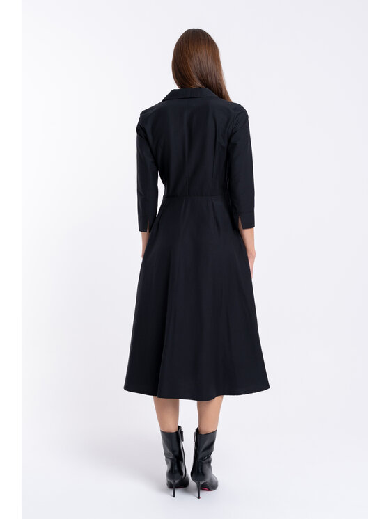 CLICK CLICK Φόρεμα καθημερινό 60-6168 Μαύρο Flare Fit