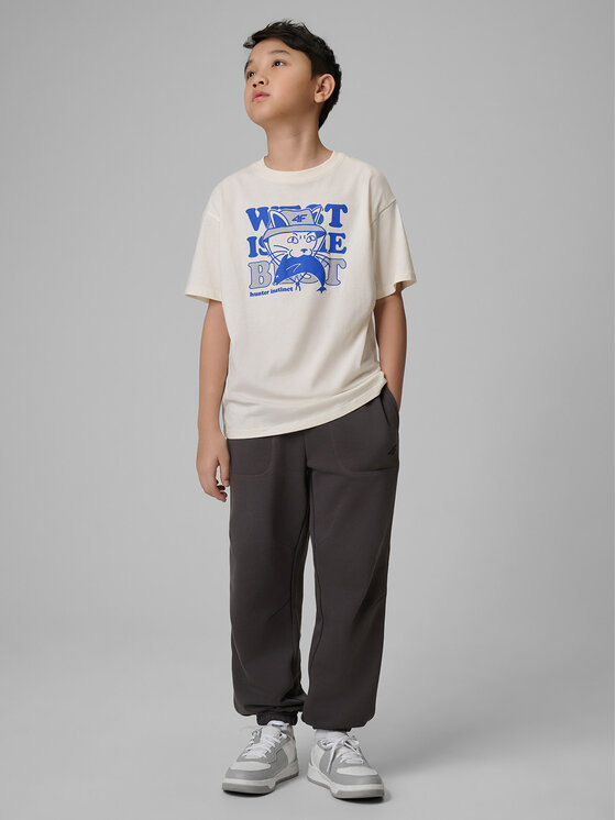 4F 4F T-Shirt HIKING TRIP Biały Loose Fit
