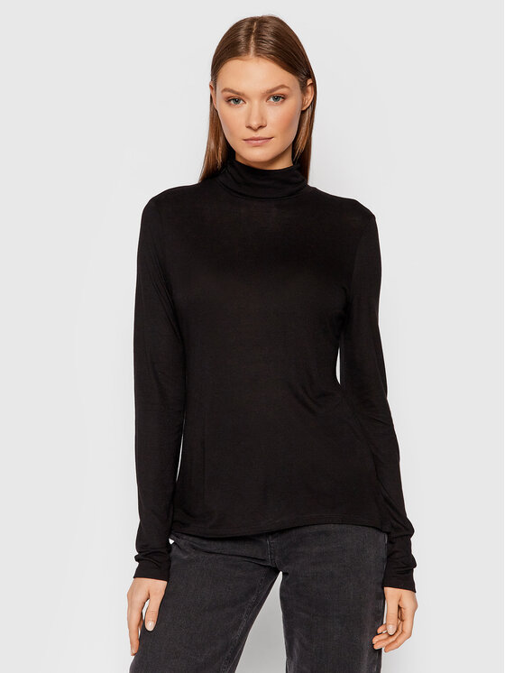 United Colors Of Benetton United Colors Of Benetton Rollkragenpullover 3AOHE2281 Schwarz Regular Fit