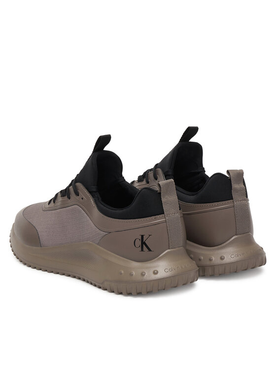 Calvin Klein Calvin Klein Sneakersy Eva Runner Laceup Sock Mat Mix YM0YM01443 Brązowy
