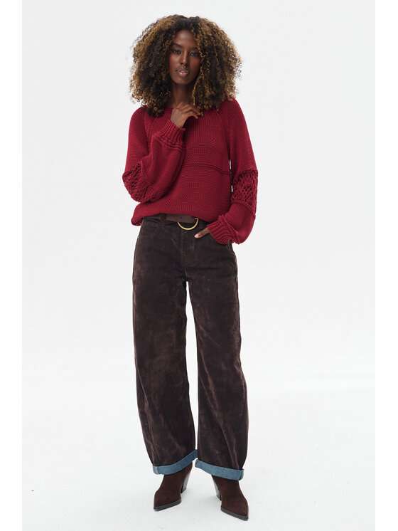 blue shadow blue shadow Sweter Blavia Fioletowy Regular Fit