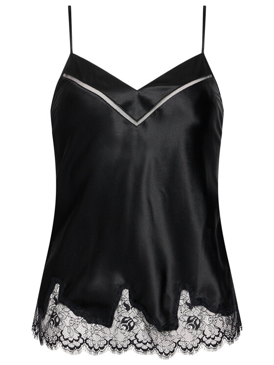 Simone Pérèle Simone Pérèle Pyžamový top Nocturne 17F900 Černá Comfort Fit