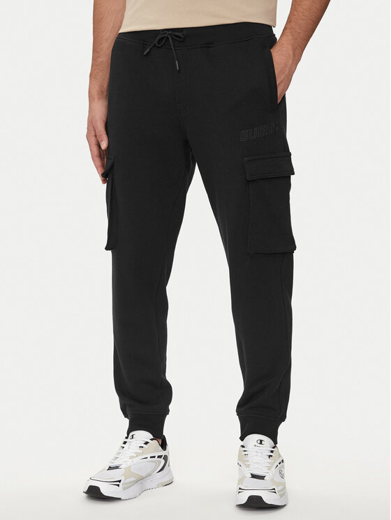 Guess Guess Pantaloni trening Aldwin Z4YB08 KAIJ1 Negru Regular Fit