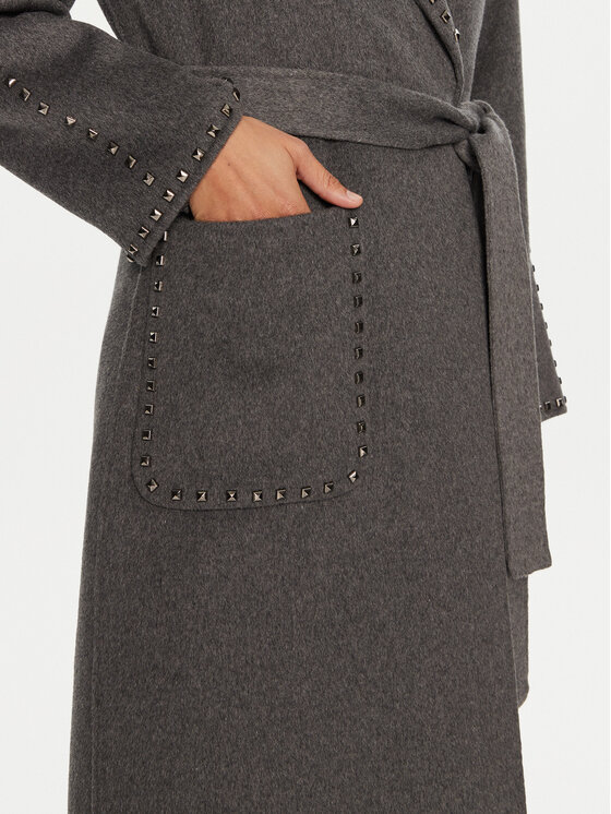 ViCOLO ViCOLO Cappotto di lana TS0032 Grigio Regular Fit