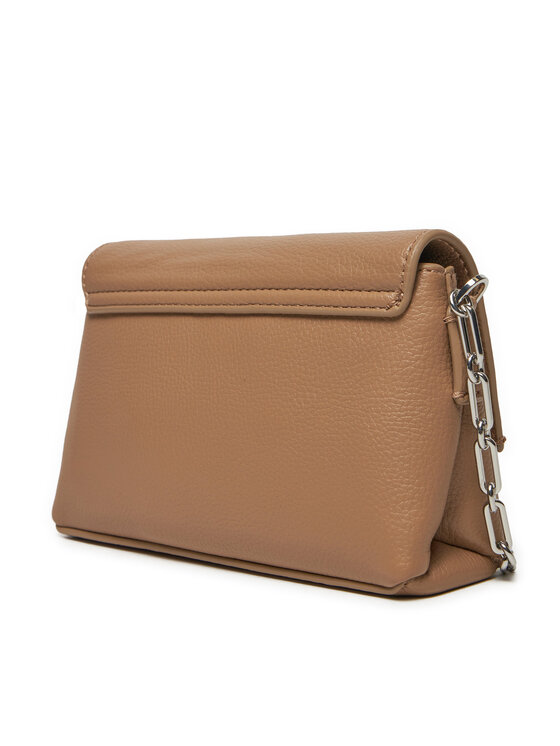 Calvin Klein Calvin Klein Ročna torba Ck Plaque Sm Crossbody W/Chain K60K612785 Rjava