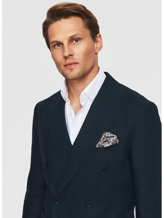Pako Lorente Pako Lorente Marynarka P26SF-3X-026 Granatowy Slim Fit