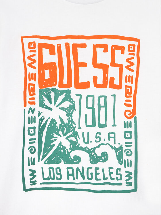 Guess Guess T-krekls N5GI16 K8HM4 Balts Regular Fit