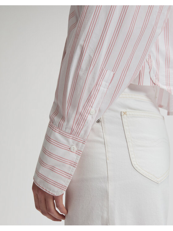 Lee Lee Koszula CUFFED SHIRT Biały Regular Fit