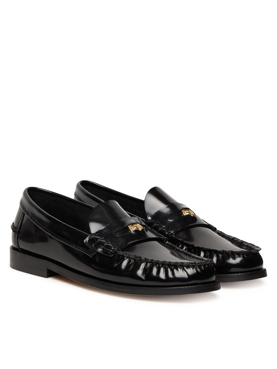 Tommy Hilfiger Tommy Hilfiger Mokasíny Hilfiger Penny Abrasivato FW0FW09257 Černá