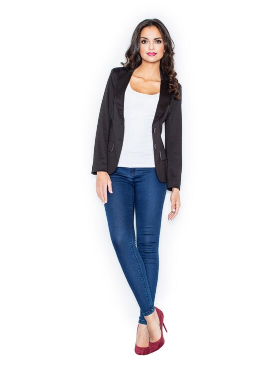 FIGL FIGL Σακάκι M085 Μαύρο Slim Fit