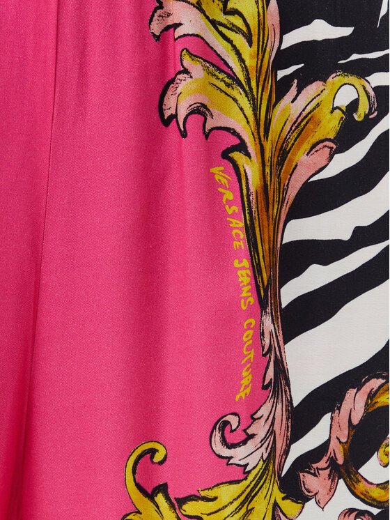 Versace Jeans Couture Versace Jeans Couture Hlače iz tkanine 78HAA1P2 Roza Straight Fit