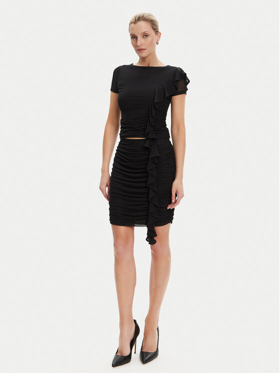 Guess Guess Miniszoknya W5YD56 KCZC2 Fekete Regular Fit