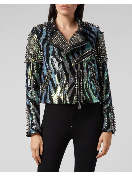 PHILIPP PLEIN PHILIPP PLEIN Giacca di pelle 12039 Multicolore