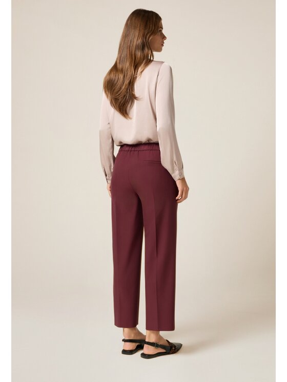 Oltre Oltre Pantaloni di tessuto P00ZR009223N022 Bordeaux Regular Fit