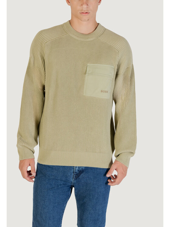 BOSS BOSS Maglione Kalamaro 10272317 01 Verde Casual Fit