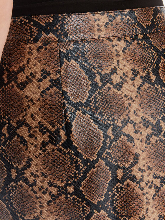 ONLY ONLY Sukňa z imitácie kože Paris 15365493 Hnedá Slim Fit