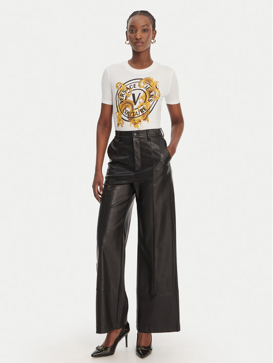 Versace Jeans Couture Versace Jeans Couture T-Shirt 80HAHE01 CJ02E Bílá Slim Fit