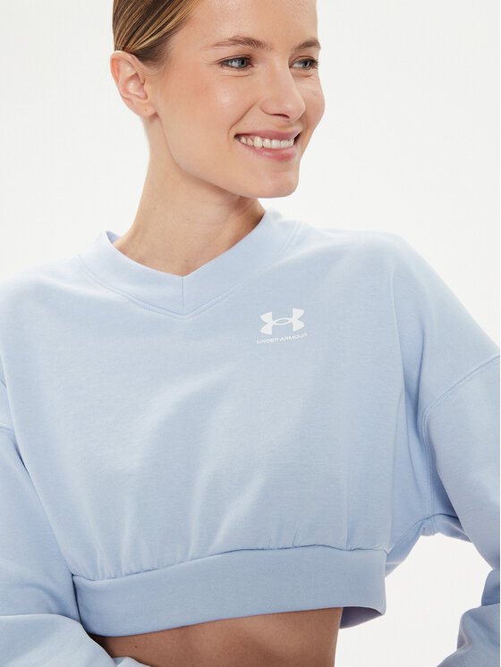 Under Armour Under Armour Bluza Ua Rival Terry Os Crop Crw 1382738-539 Niebieski Loose Fit