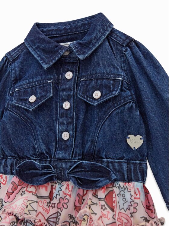 Guess Kids Guess Kids Sukienka codzienna 183319 Niebieski Classic Fit