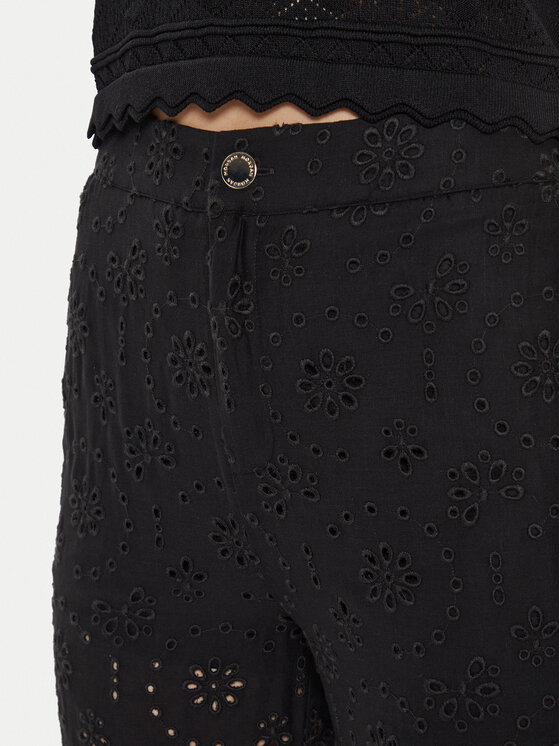 Morgan Morgan Pantaloni di tessuto 241-PBROD Nero Straight Leg