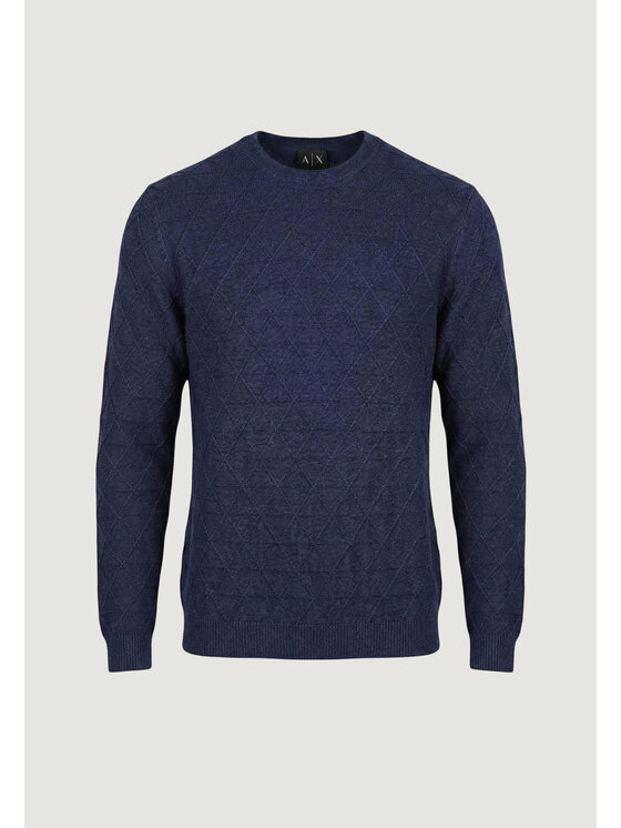 Armani Exchange Armani Exchange Sweter PULLOVER Niebieski Over Fit