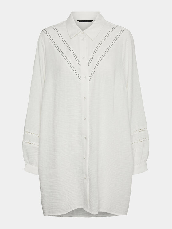Vero Moda Curve Vero Moda Curve Φόρεμα πουκάμισο Chris 10301894 Λευκό Regular Fit