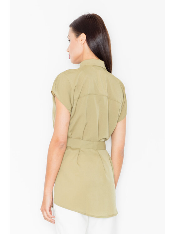FIGL FIGL Μπλουζάκι M463 Χακί Regular Fit