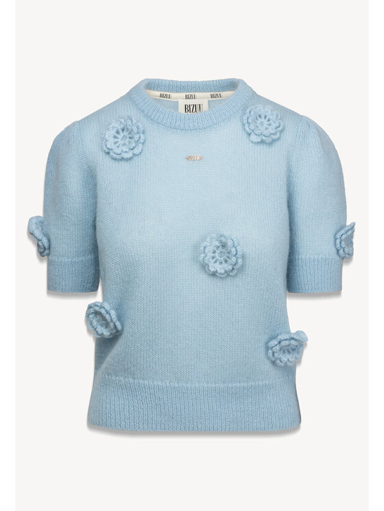 BIZUU BIZUU Sweter ADRIS Niebieski Standard Fit