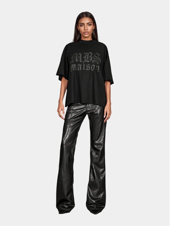 MADE BY SOCIETY MADE BY SOCIETY T-Shirt MONOCHROME - T27464 Czarny Basic Fit