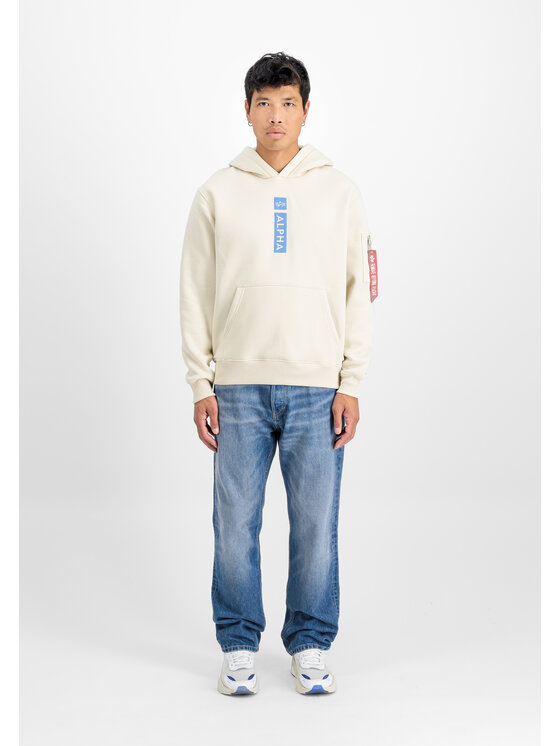 Alpha Industries Alpha Industries Bluza Alpha Puff Print Hoodie Beżowy Regular Fit