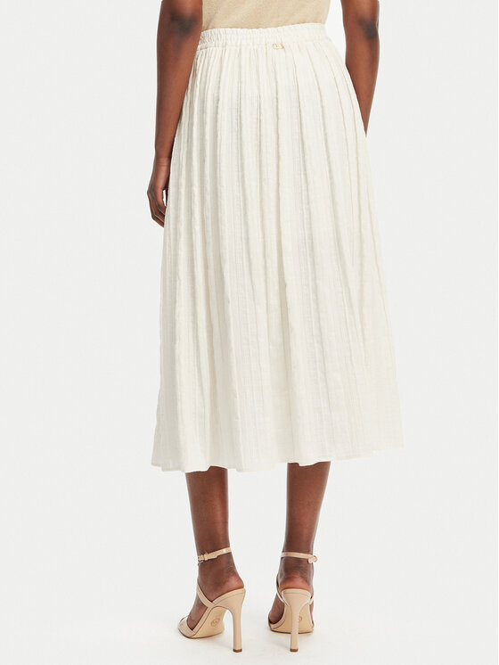 TWINSET TWINSET Spódnica trapezowa 251TT2143 Écru Loose Fit