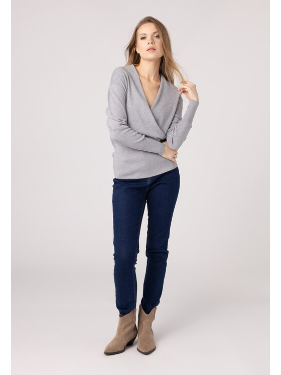 QUIOSQUE QUIOSQUE Sweter QUIOSQUE 6VS006231 Szary Regular Fit