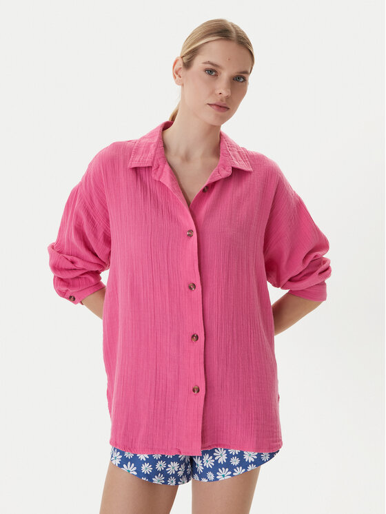 Roxy Roxy Košeľa Morning Shine ERJWT03739 Ružová Loose Fit