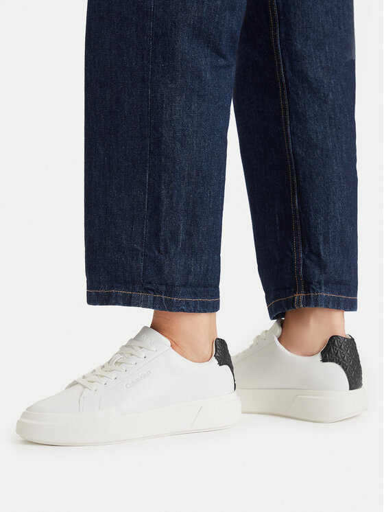 Calvin Klein Calvin Klein Αθλητικά Chunky Cupsole Laceup Lth Bt Aop YW0YW02036 Λευκό