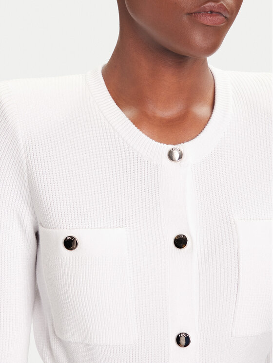 Liu Jo Liu Jo Trikotažinė suknelė MF5371 MS99E Balta Slim Fit