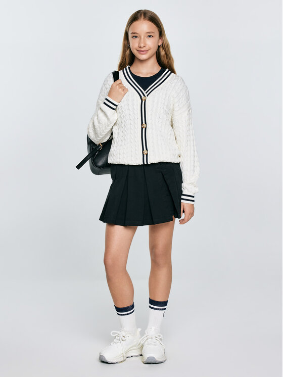 BIG STAR BIG STAR Sweter MISIA Kremowy Comfort Fit
