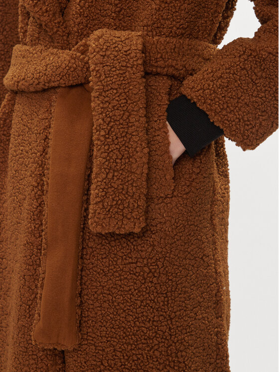 Sisley Sisley Παλτό μεταβατικό 2XFQLN033 Καφέ Comfort Fit