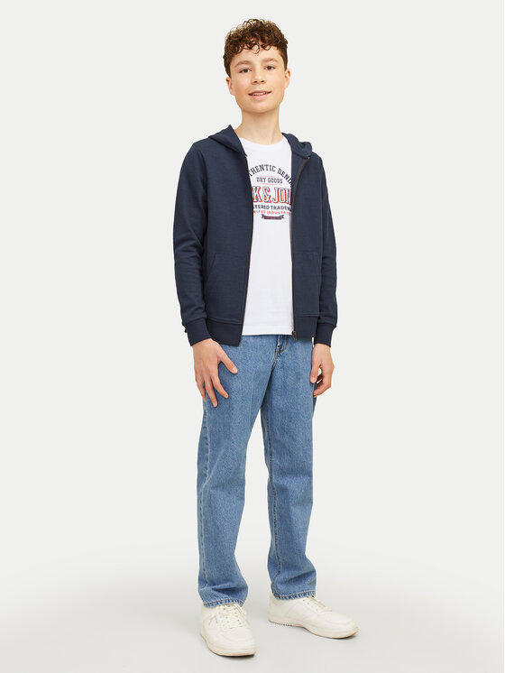 Jack & Jones Junior Jack & Jones Junior T-Shirt Logo 12258877 Biały Regular Fit