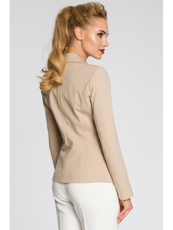 Made of Emotion Made of Emotion Marynarka M243 Beżowy Casual Fit