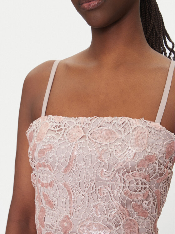 Fracomina Fracomina Coctailkleid FQ25SD2008W708N6 Rosa Slim Fit